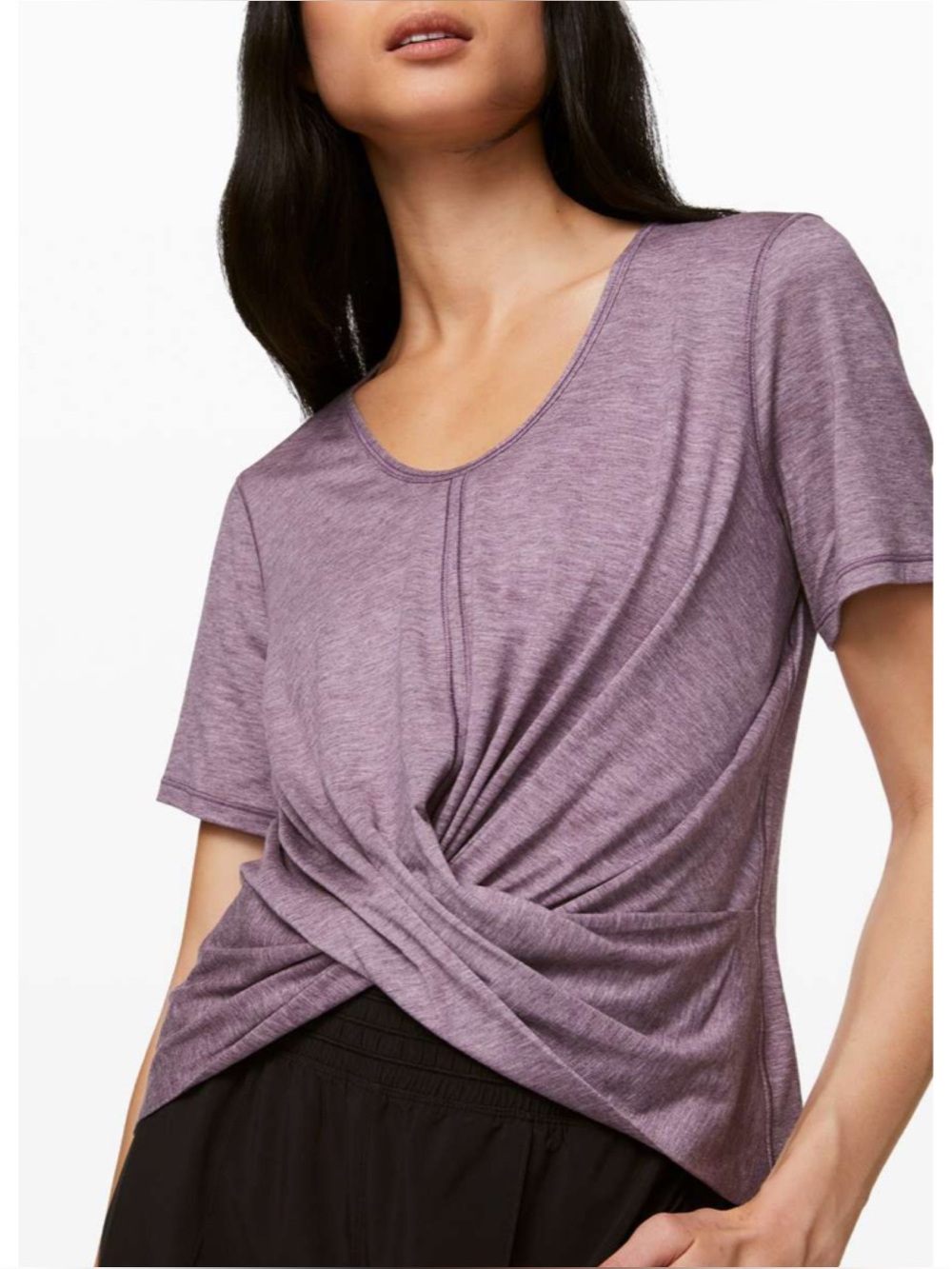 Lululemon Do The Daily Short Sleeve Tee Heathered Smoked Mulberry